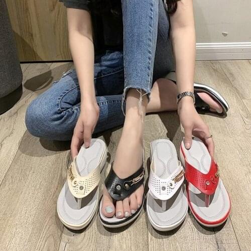 2020 new cool drag women metal buckle beach net red sandals womens summer slope heel fashion casual womens sandals