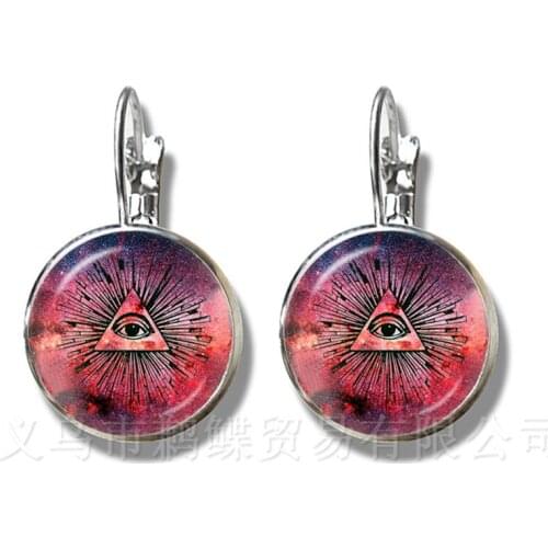 2018 New Trendy 16mm Ganesha Buddha Elephant Glass Dome Earrings Handmade Silver Plated Stud Earrings For Women Souvenir Gift