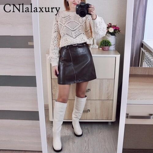 2021 Za Openwork Sweater Women Long Sleeve O Neck Knit Pullover Womens Chic Loose Autumn Sweaters Casual Knitted Jumper Tops