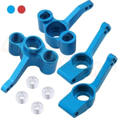 4pcs Aluminum Steering Hub Carrier Knuckle Set 533023 511484 For FS Racing 1/10 Monster Truck Helion Dominus SC Baja Spare Parts