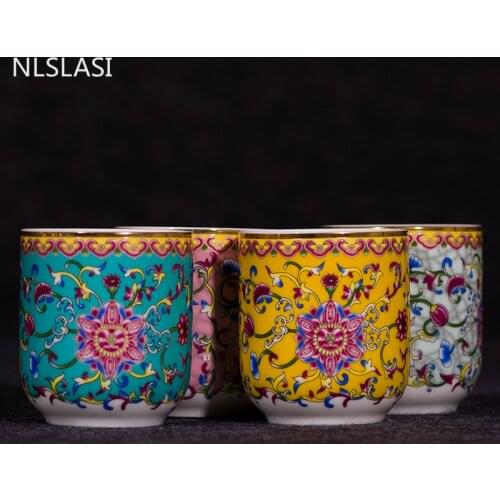 High quality ceramic tea cup Jianye Tianmu tea set new maple leaf products handmade daily 4 sets of tea cups tea set