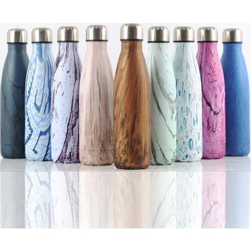 500ML 17oz 304 Stainless Steel Perfect Outdoor Sports Camping Hiking Cycling Bowling Coke Jug Water Bottle Insulated Cup