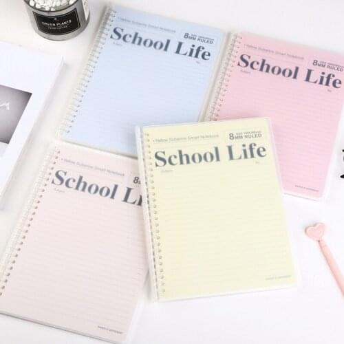 High schoolcoil notebook Notepad Soft cover simple loose-leaf Horizontal line student Class Cartoons Notebooks School Office