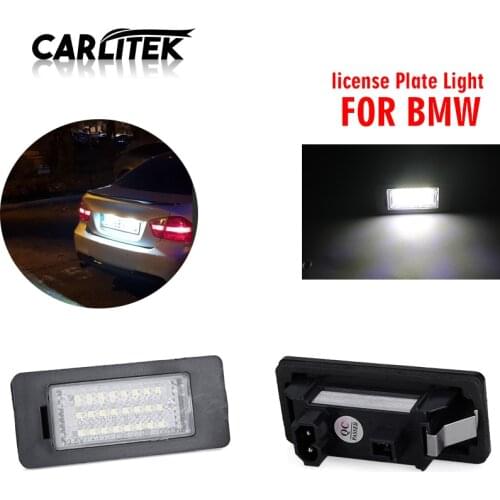 For BMW E90 E92 M3 E60 E61 E39 E39 M5 E82 E70 X5 E71 No Error Led License Plate Light Car Number Plate Holder Lamp CARLitek 2pcs