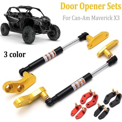 For Can-Am Maverick X3 & X3 Max 2017 2018 2019 2020 2021 Door Opener Gas Struts Set Billet Aluminum Anodized Front and Rear