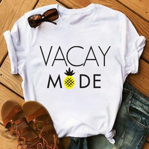 Hot Sale Pineapple Print T Shirt Women Shirts Fashion O Neck Short Sleeve Tees Summer T-Shirt Tops Casual Tshirts Shirts