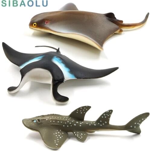 Simulation Little devil fish Manta Ray guitarfish Animal Model Figurine home decor miniature fairy garden decoration accessories