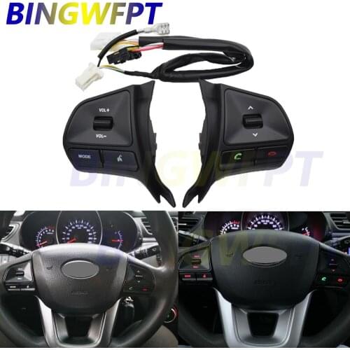 Steering wheel audio volume music control button for KIA K2 new RIO K2 switch telephone sound with backlight