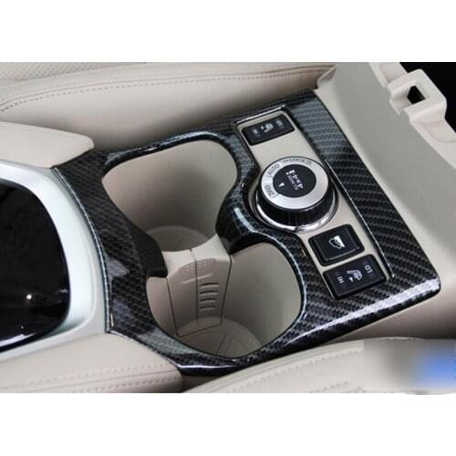 ABS Center Console Cup Holder Frame Cover For Nissan X-Trail X Trail Rogue T32 2WD 2016 2017 Car Interior Accessories