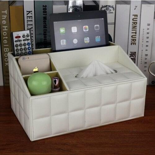 Colorful rectangular leather tissue box car cover holder dispenser towel box napkin box black 2116E