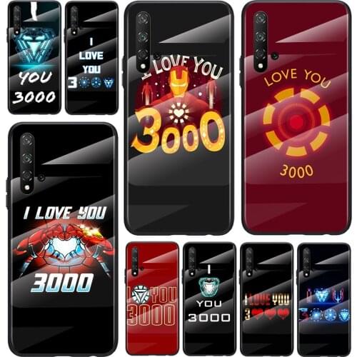 Marve Love You 3000 For Honor 30 20 10 9X 8X Pro Plus Lite Tempered Glass Tempered Glass Hot New Shell Luxury Cover Phone Case