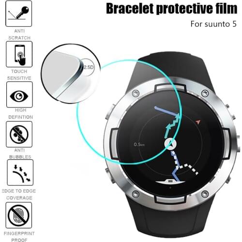 Soft Hydrogel HD Screen Protector Film 2pcs Tempered Glass Screen Protector for Suunto 5 9H Watch Protective Film Cover