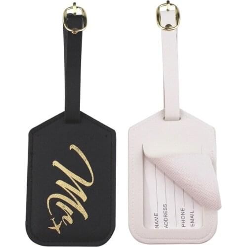 New Mr Mrs Suitcase Luggage Tag Bag Pendant Travel Accessories Name ID Address Wedding VIP Invitation Label