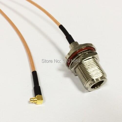 New N Female Jack Connector Switch MMCX Male Plug Right Angle Convertor RG316 Wholesale Fast Ship 15CM 6" Adapter