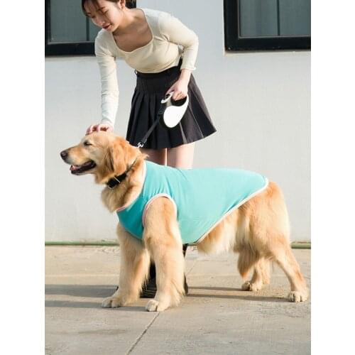 Big Dog Clothes Summer Large Dog Vest T-shirt Corgi Shiba Inu Samoyed Husky Labrador Golden Retriever Clothing Outfit Dropship