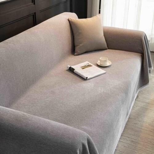 Nordic Solid Color Sofa Cover Anti-Scratching Sofa Protective Cover All-Inclusive Universal Towel Cushion Non-Slip Sofa F8559