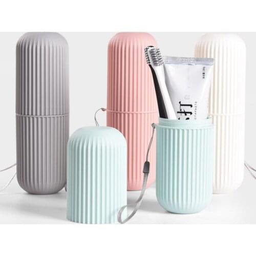 Portable Toothbrush Box Bathroom Accessories Toothbrush Holder Travel Toothbrush Storage Organizer Washing Cup Plastic Box