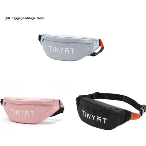 M68C Men Women Letters Print Large Fanny Pack Waterproof Outdoor Sports Running Waist Bag Pouch Adjustable Strap Zipper Nylon
