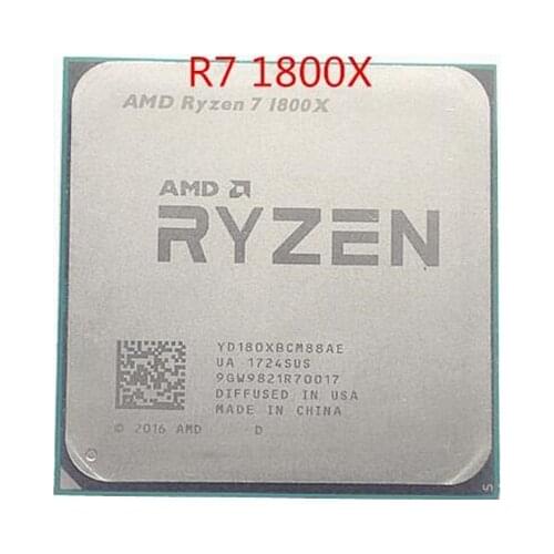 AMD Ryzen R7 1800X CPU Original Processor 8Core 16Threads AM4 3.6GHz TDP 95W 20MB 14nm DDR4 Desktop