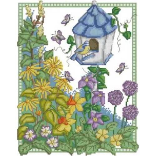 Bird House-Bird House patterns Counted Cross Stitch 11CT 14CT 18CT DIY Cross Stitch Kits Embroidery Needlework Sets home decor