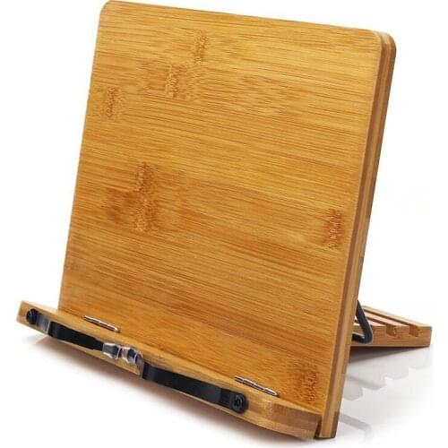 Adjustable Book Holder Tray and Page Paper Clips-Cookbook Reading Desk Portable Sturdy Lightweight Bookstand-Textbooks Book Stan