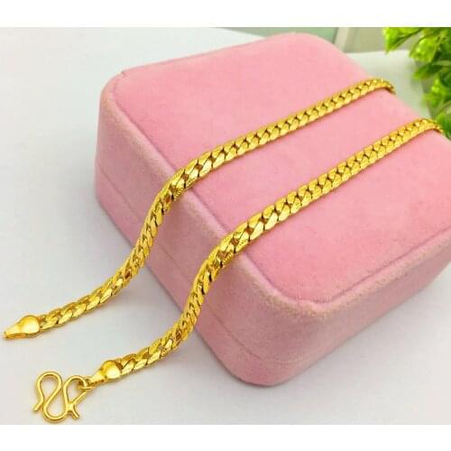 Luxury 14k Yellow Gold Snake Chain Necklace Jewelry for Men Wedding Engagement Statement Necklace Elegant Party Birthday Gifts