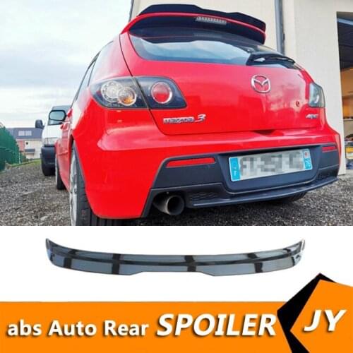 For Mazda 3 Spoiler 2006-2013 Mazda 3 Hatchback spoiler universal TYS ABS Car Rear Wing Color Rear Spoiler