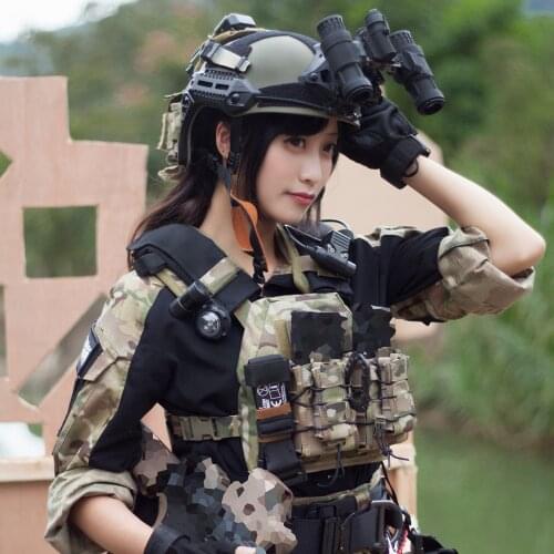 [TRN] Tactical jacket hunting suit black belly MC black frog suit GEN top outdoor long-sleeved combat suit suit