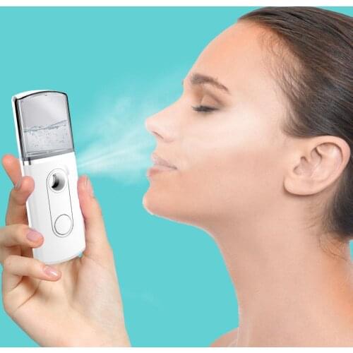 Face Stream Beauty Spray Hand-held Water Machine Moisturizing Nano Ionic Mist Face Humidifier Sauna Facial Pore Cleansing Tool