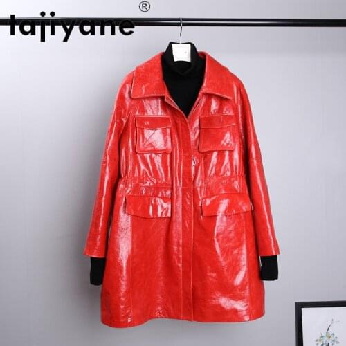 2021 Korean Women Autumn Clothes Real Leather Jacket Womens Genuine Sheepskin Coats Long Oversize Mujer Chaqueta TN2092