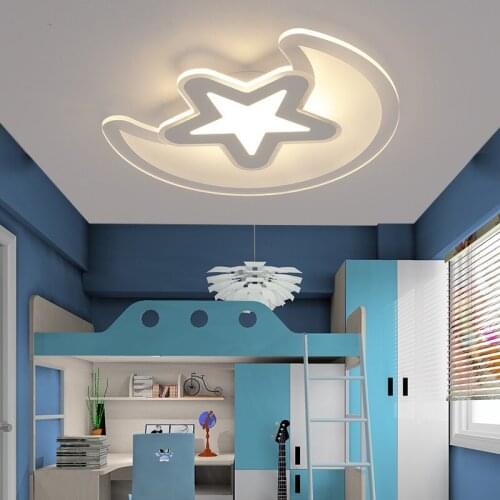 Star Moon Childrens Lights Modern Creative Bedroom Lights Simple led Boys and Girls Childrens Room Personality Ceiling Lights