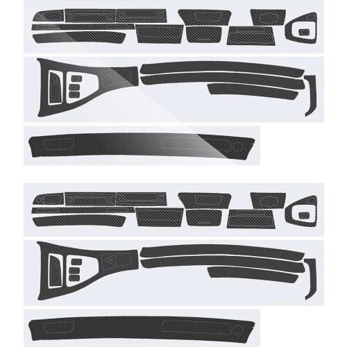 1 Set Glossy/ Matte Carbon Fiber Inner Vinyl Sticker 3D/5D Decal Trim for BMW E90 3 Series 2005-2013 Car Interior Stickers