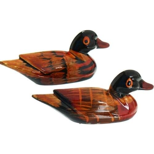 1 Pair Mandarin Ducks Chopstick Holder For Decoration Feng Shui Craft Display Ornament Holiday Gift Random Style Resin Small