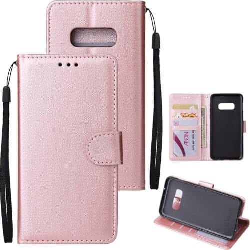 10pcs/lot free shipping Solid color Wallet PU Leather +TPU Case for Samsung Galaxy S10 S10Lite S10Plus With Photo Frame Card