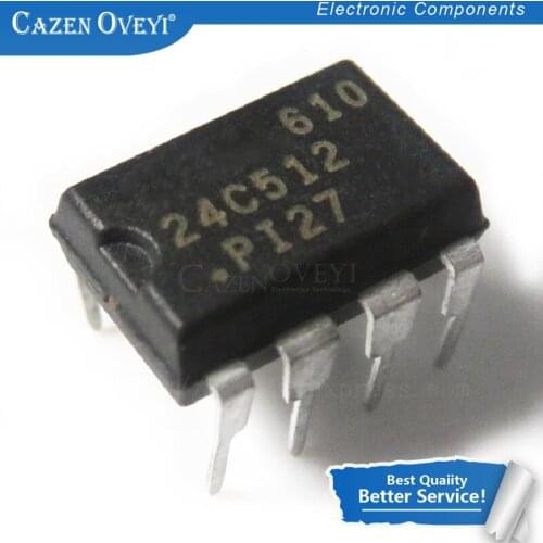 5pcs/lot AT24C512-10PI-2.7 AT24C512-10PU-2.7 24C512 DIP-8 In Stock