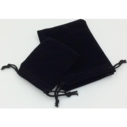 7*9cm 20pcs Black Jewelry Velvet Bags For Packing Gifts Handmade Diy Women Jewellery Pouches Flannel Bag Drawstring Bag