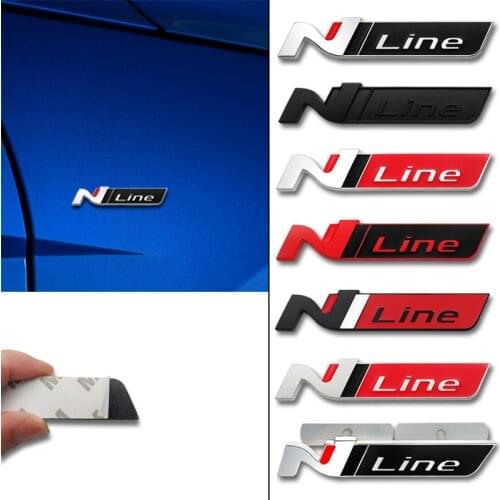 Car Sticker Front Hood N line Emblem Auto Grille Badge For Hyundai Sonata Elantra IX35 Accent Tucson Solaris Coolpad Azera Getz
