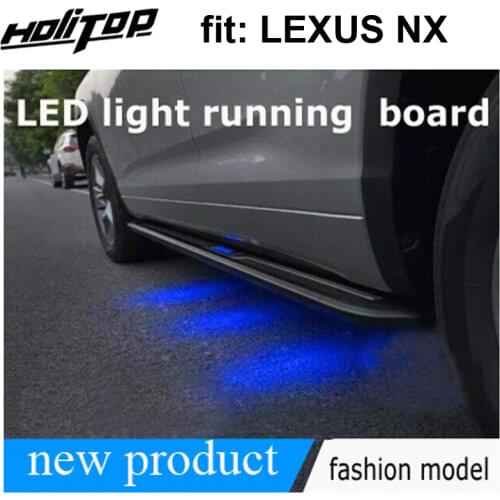 New arrival nerf bar side step running for LEXUS NX NX300h NX200T, with LED light, "fashion" model, free shipping to Asia