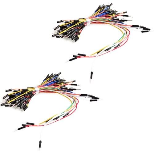 130Pcs New Solderless Flexible Breadboard Jamper Wires 4 Different Sizes Breadboard Jumper Cable Multiple Colors
