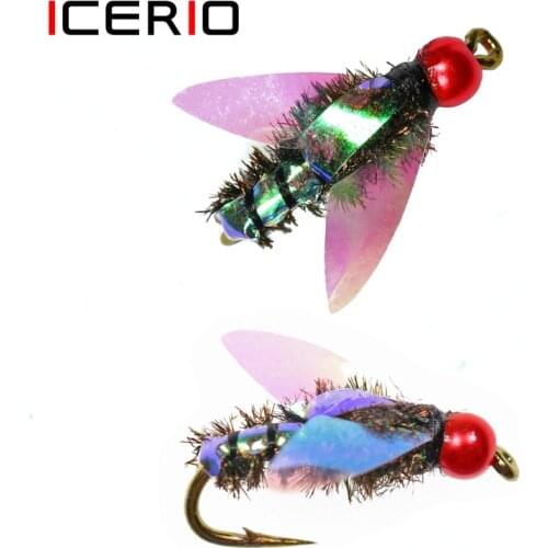 ICERIO 6PCS Mosquito Housefly Realistic Insect Bait for Trout Fishing Fly Lures #12