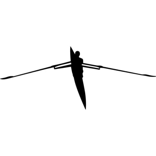 Personality Car Stickers Boating Sports Pattern PVC Car Decoration Accessories Decals Creative Waterproof Sunscreen Black/white