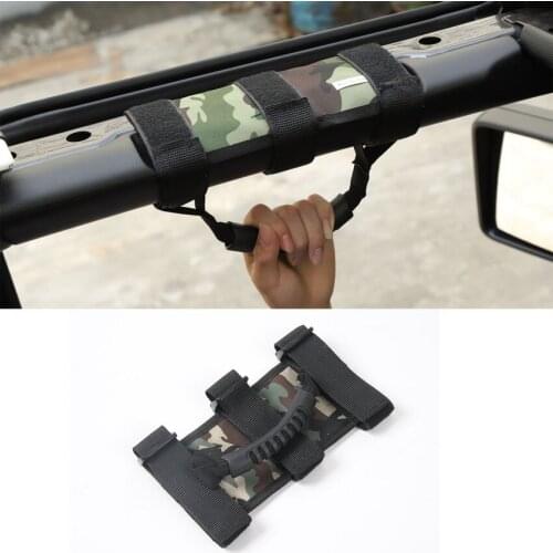 JXKaFa Fit For Jeep Wrangler TJ CJ YJ JK JL Car Roof Roll Bar Handle Grab Interior Armrest Accessories Styling Oxford ABS