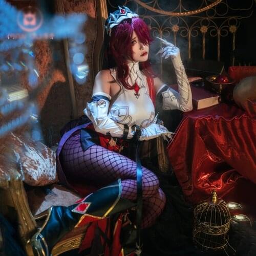 Game Genshin Impact Cosplay Rosaria Costumes Anime Project Accessories Sexy Queen Set Halloween Tops Turban Stockings Gloves