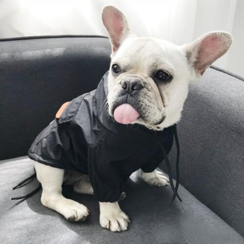 Fashion Puppy Jacket Pet Dog Windbreaker for Small Dogs Apparel Chihuahua French Bulldog Black Red Pug Csotume