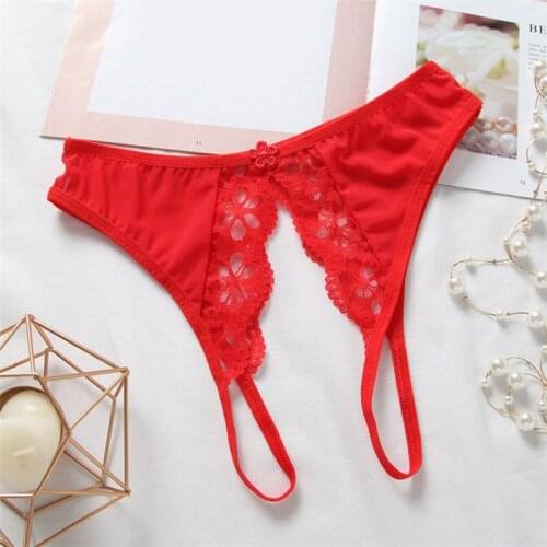 Fashion Women Sexy Underwear Lace Hollow Underwear Sexy Open G String Thong Sexy Panties Womens Panties
