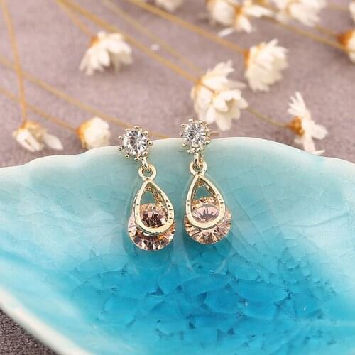 New Vintage Brand Drop&Dangle Earrings For women Rhinestone 2017 Crystal Wedding Earrings jewelry