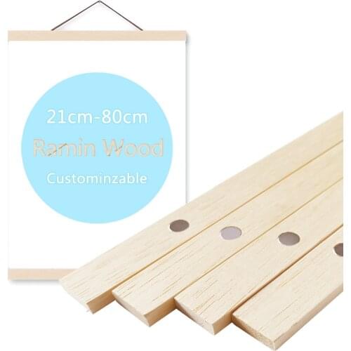 New 21-70 cm DIY Magnetic White Wood Poster Hanger Photo Frame Poster and Prints Wooden Wall Hanging Painting Home Room Decor
