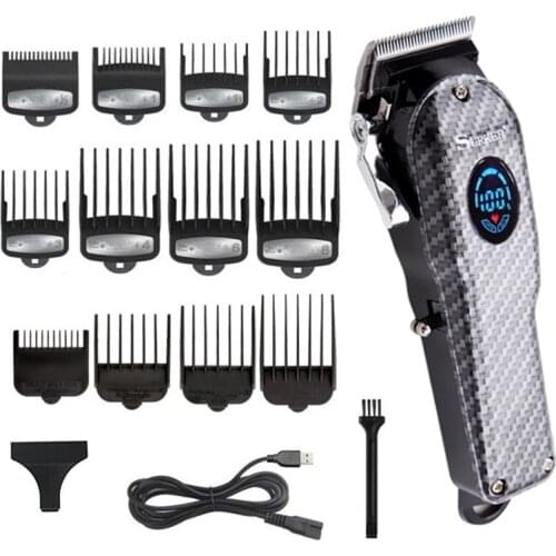 LCD barber hair clipper professional adjustable men hair trimmer electric hair cutting machine usb rechargeable haircut