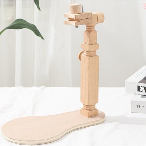Portable Cross Stitch Frame Rack Adjustable Spin Wooden Embroidery Lap Stand DIY Cross Stitch Hoop Max Dia 40cm