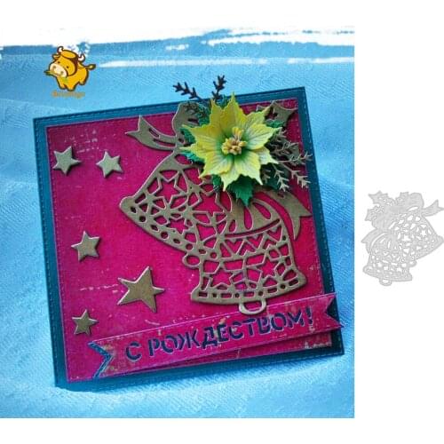 Christmas Jingle Bell Metal Dies Stencil Template for Embossing DIY Scrapbooking Paper Album Gifts Card Making New Dies for 2020